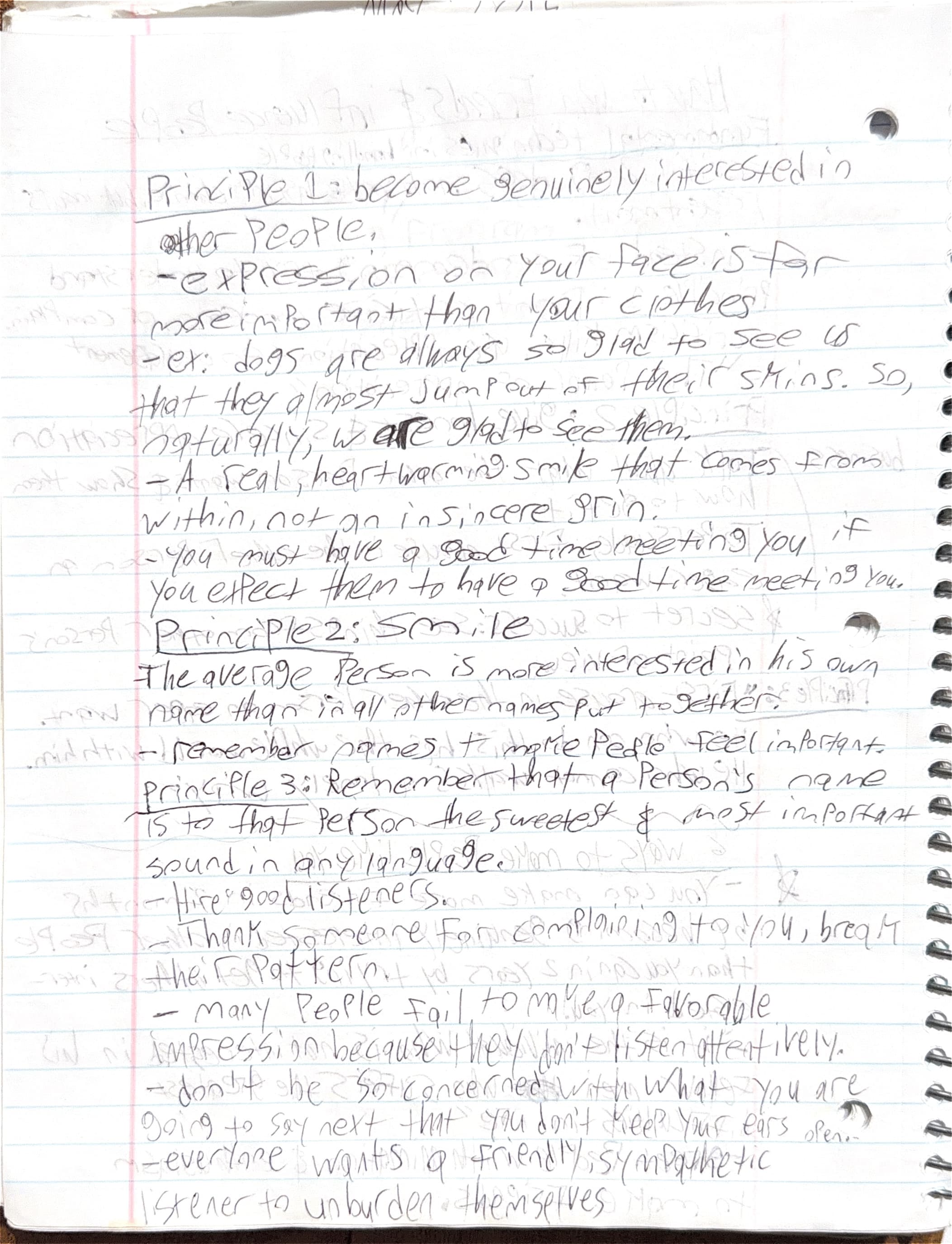 Handwritten notes