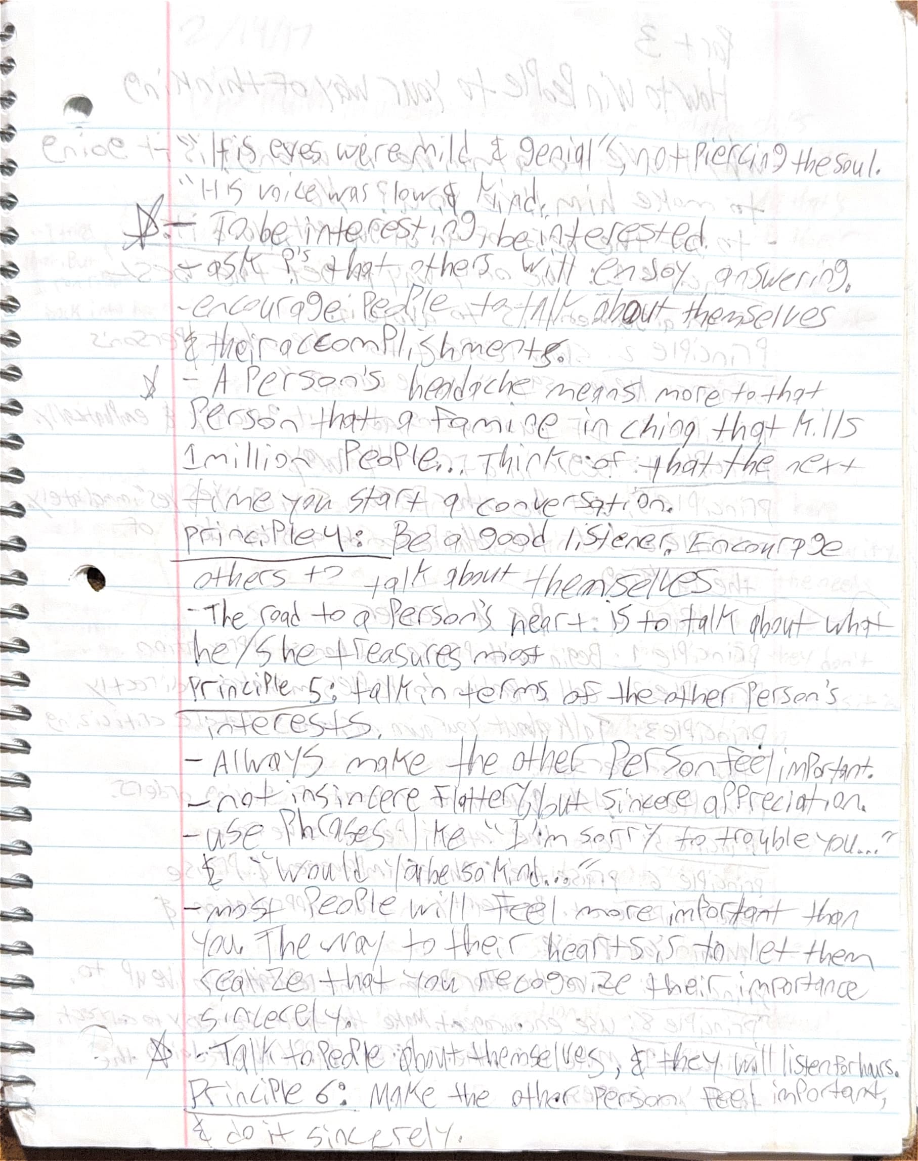 Handwritten notes