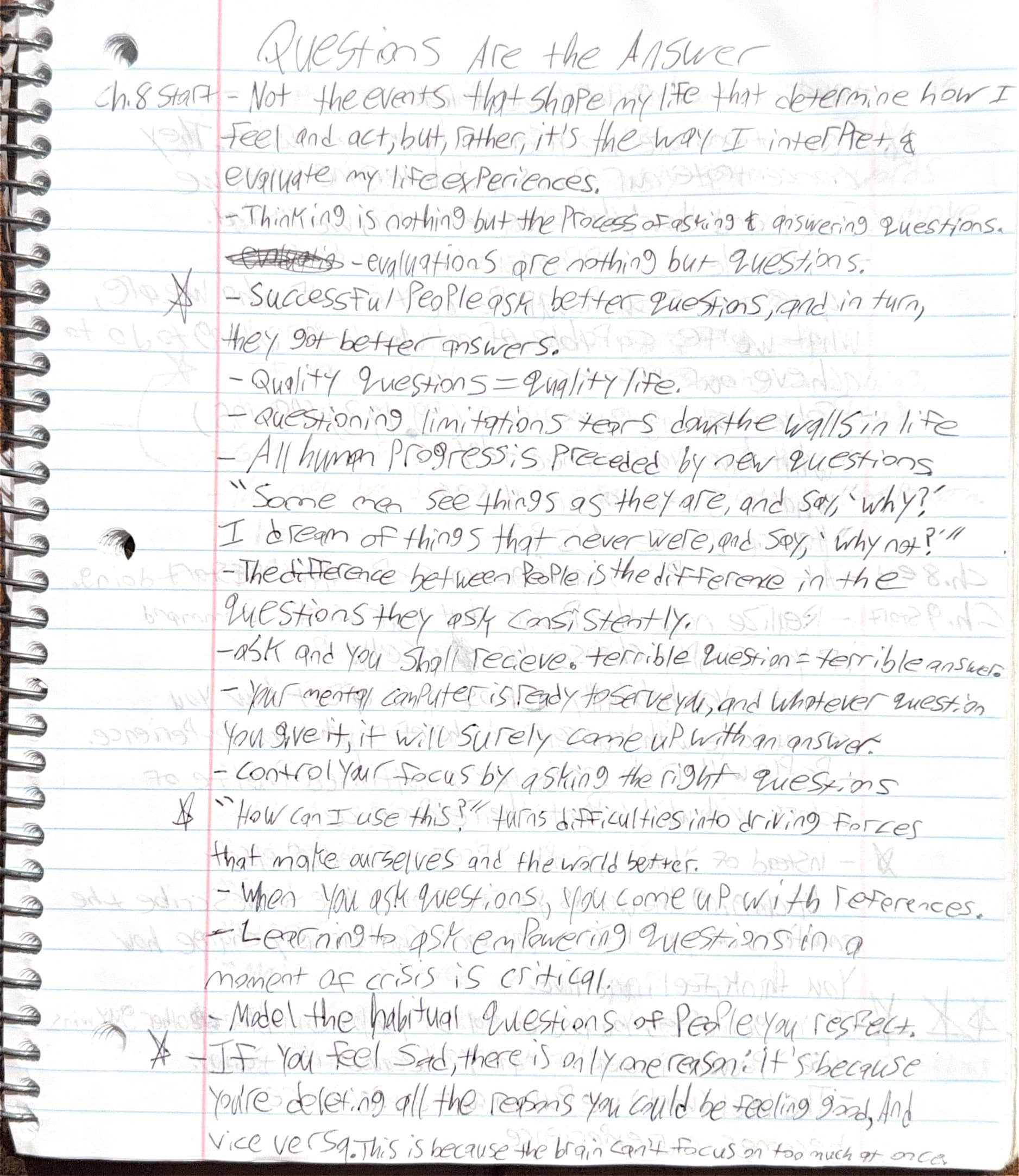 Handwritten notes