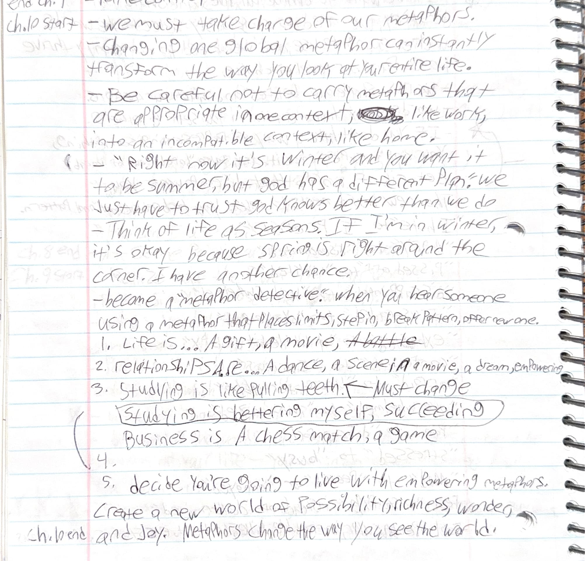 Handwritten notes