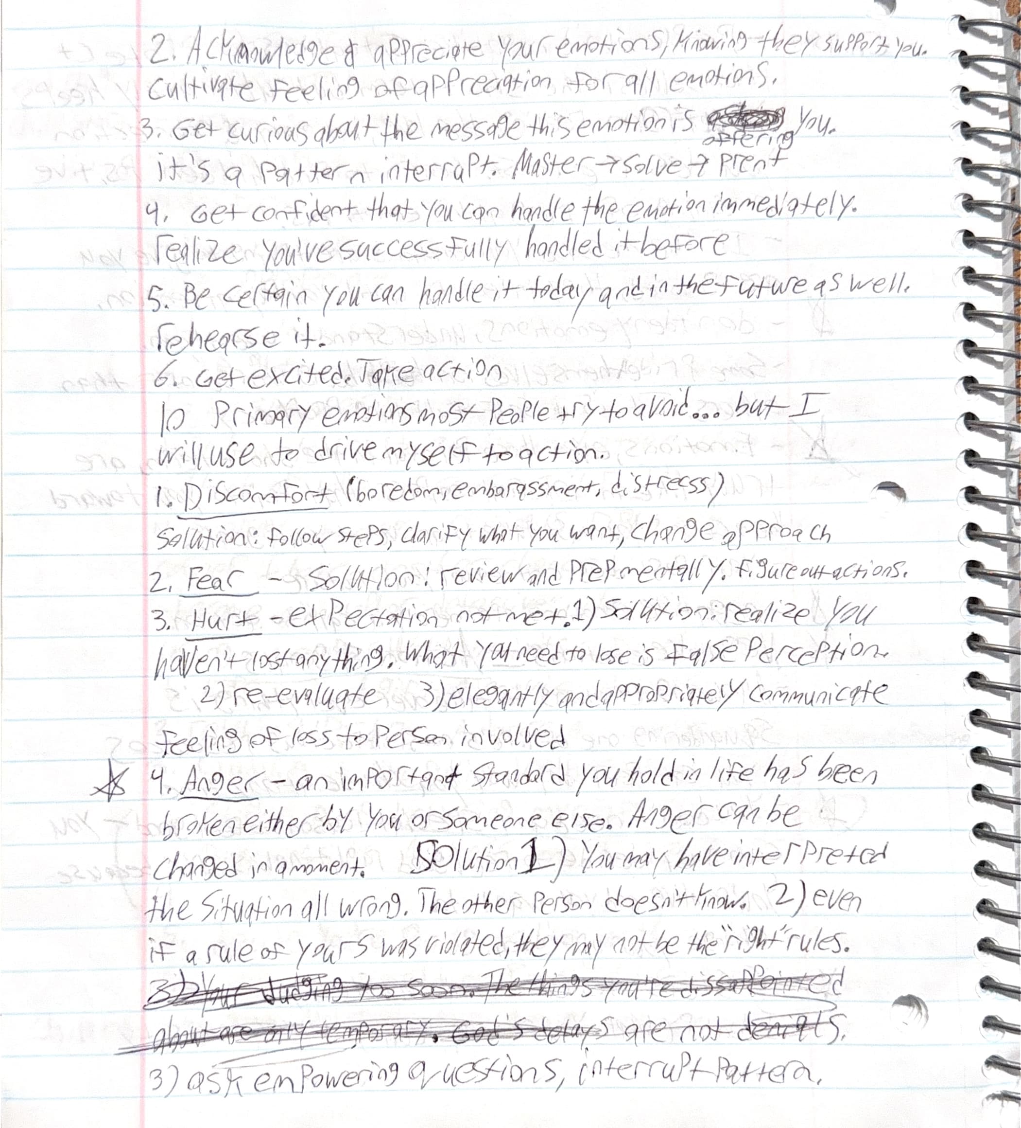 Handwritten notes