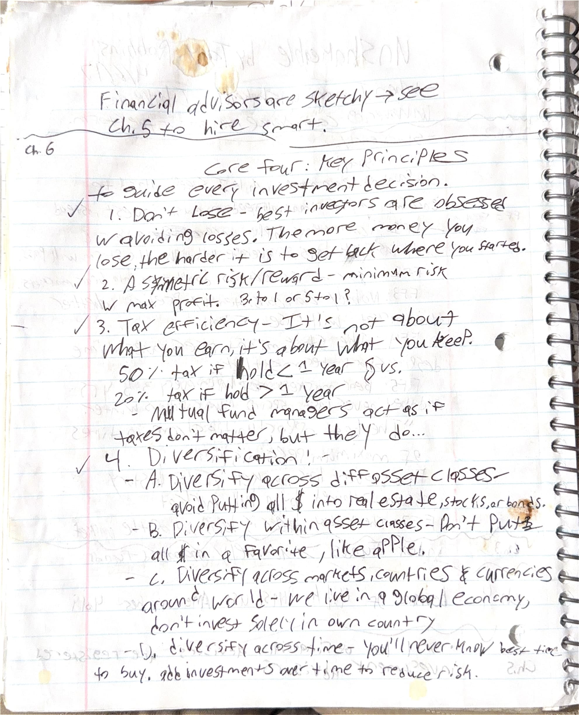 Handwritten notes