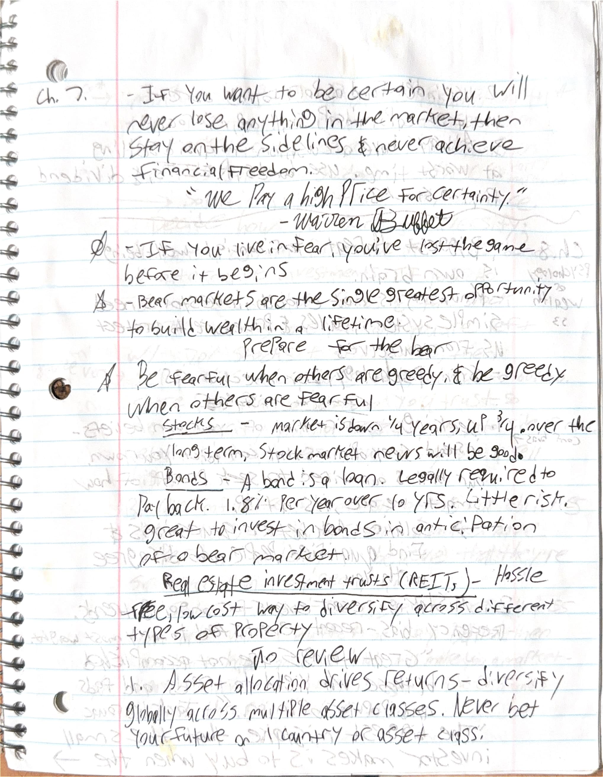 Handwritten notes