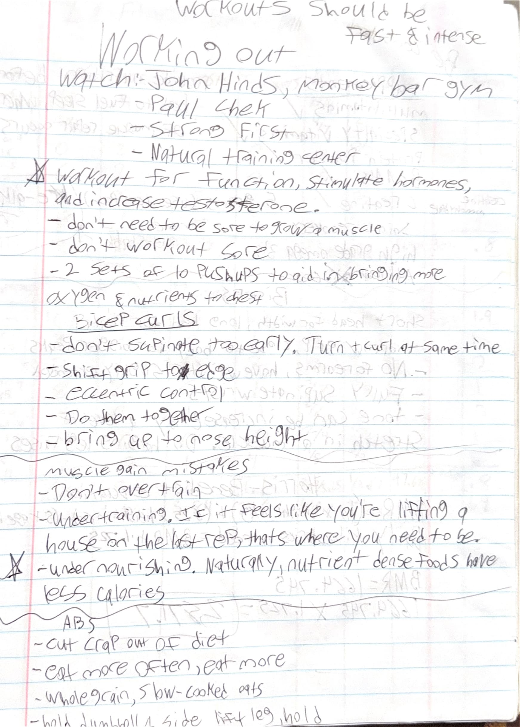 Handwritten notes