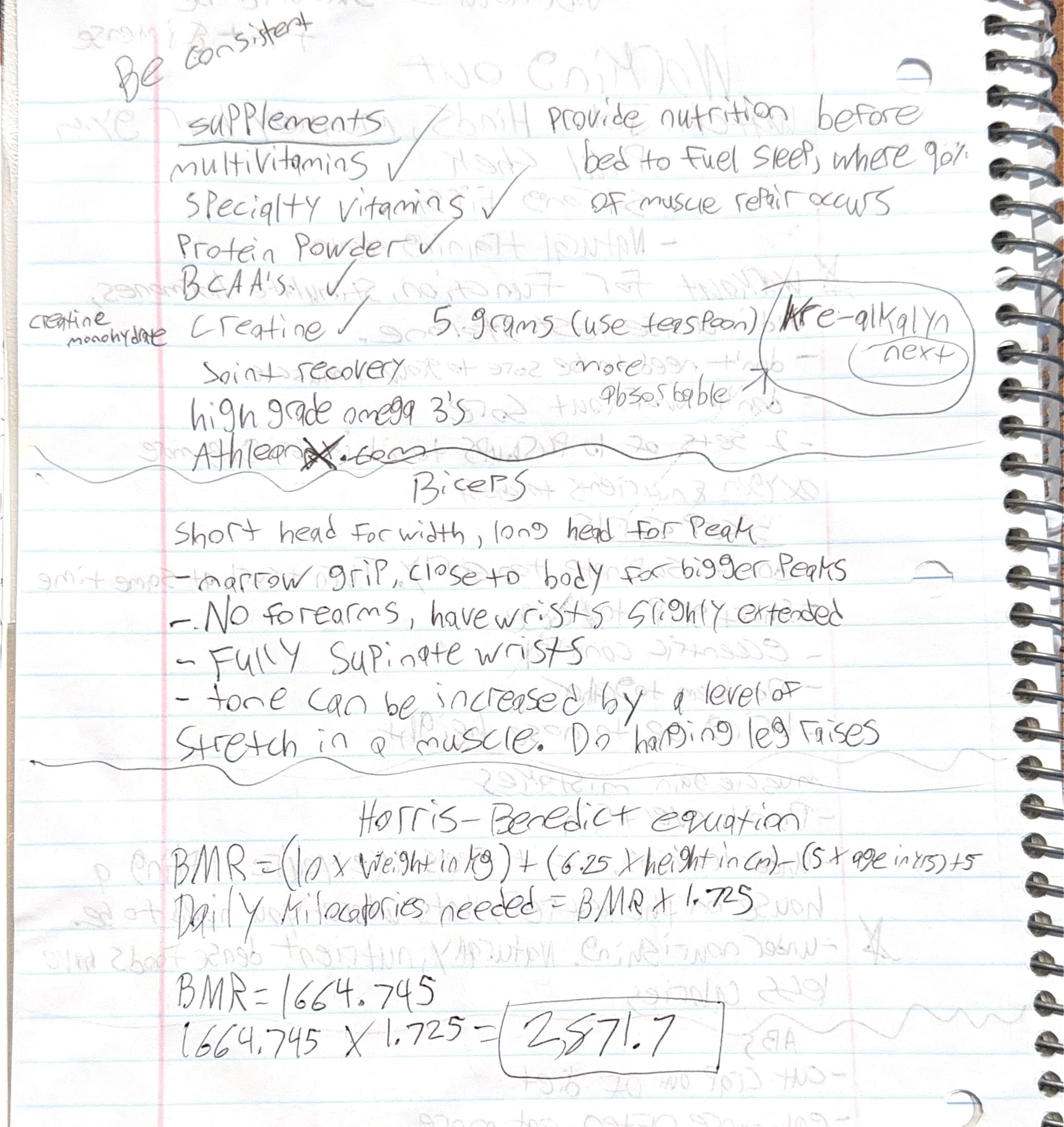 Handwritten notes
